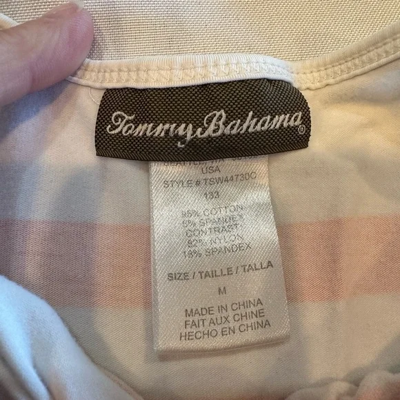 Tommy Bahama Blue Orange White Swimsuit Coverup Dress Size Medium - Picture 4 of 6